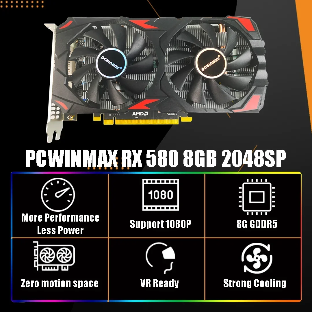 PCWINMAX Radeon RX 580 2048SP  - đánh giá và giá Rx 580 8Gb 2048Sp Gpu
